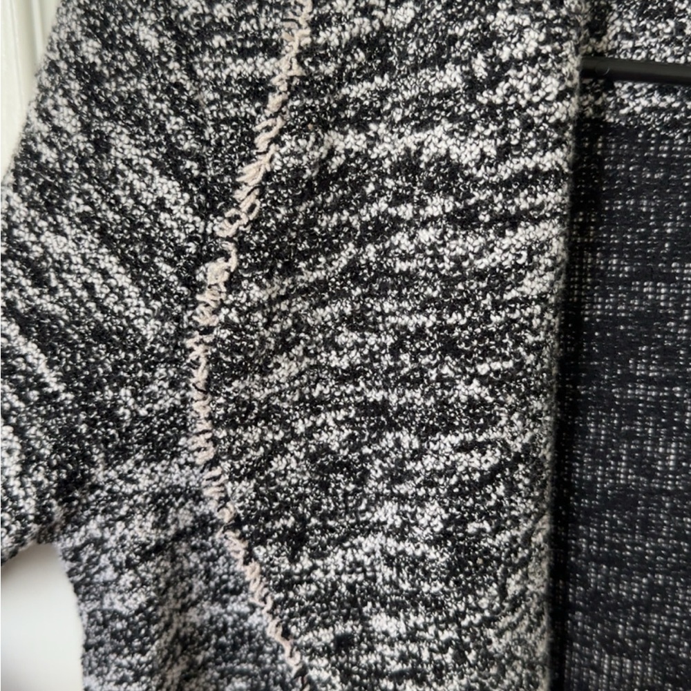 Max Studio Black and Gray Cardigan Sweater Open Front - Picture 6 of 7